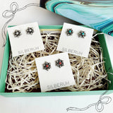 Oxidised Silver Stud Gift Set