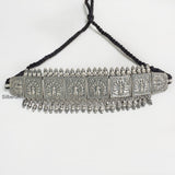 Peacock Silver Choker Necklace