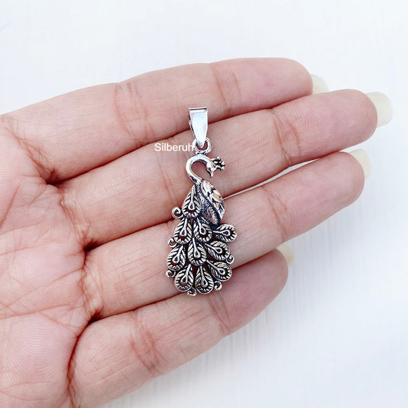 Peacock Silver Pendant SILBERUH