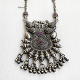 Peacock Tribal Silver Necklace