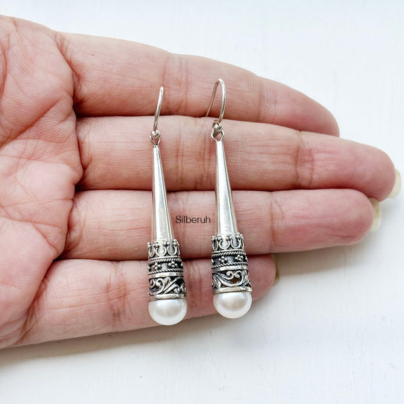 Pearl Drop Silver Earring