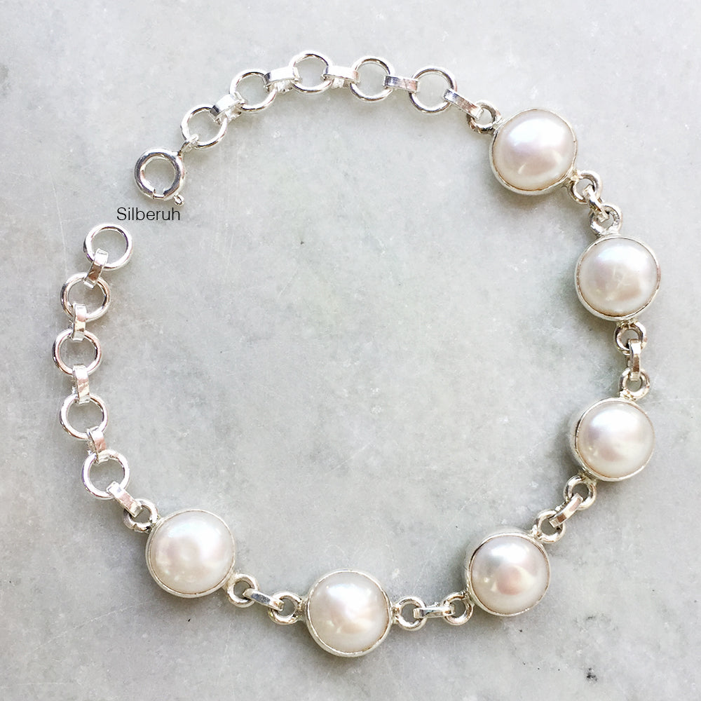 Pearl Silver Bracelet – SILBERUH