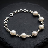 925 sterling silver freshwater pearl bracelet India