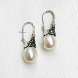 Pearl Silver Drop Earring