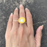 Pearl Silver Gold Ring