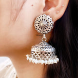 Pearl Silver Jhumka