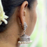 Pearl Silver Jhumka