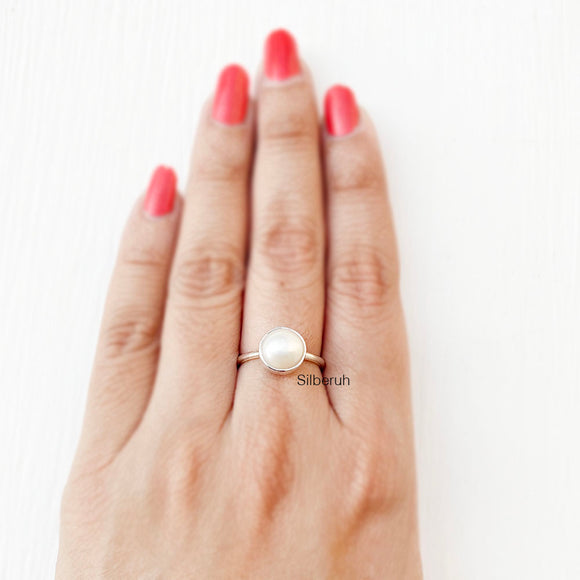 Pearl Silver Ring