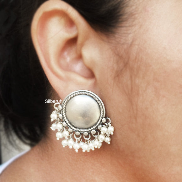 Pearl Silver Stud Earring