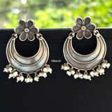 Pearl Tribal Silver Earring