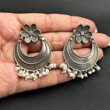 Pearl Tribal Silver Earring