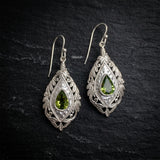 healing gemstone peridot earrings 925 silver India