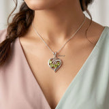 elegant peridot heart pendant in 925 sterling silver jewellery