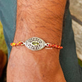 Peridot Silver Rakhi