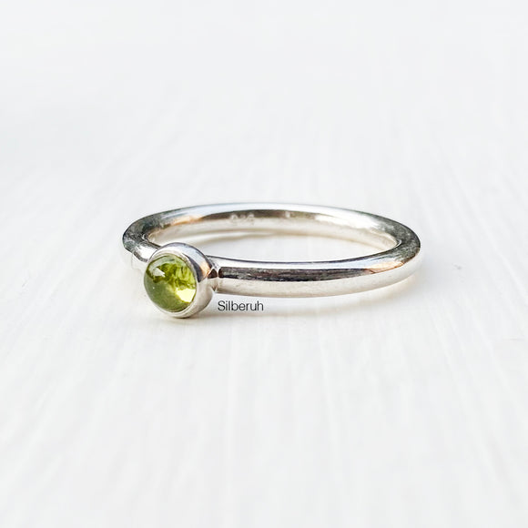 Peridot Silver Stacking Ring