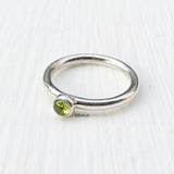 Peridot Silver Stacking Ring