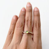 Peridot Silver Stacking Ring