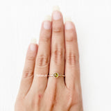 Peridot Stacking Silver Ring