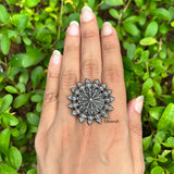 Phool Silver Adjustable Ring