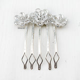 Phool Silver Hair Pin