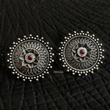 Phool Silver Jali Stud Earring