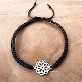 Handmade Phool charm Nazarbattu anklet in 92.5 silver