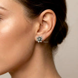 handcrafted phool sterling silver stud earrings