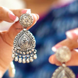 Phool Silver Tribal Earring