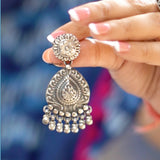 Phool Silver Tribal Earring