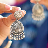 Phool Silver Tribal Earring