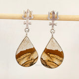 Picture Jasper Silver Earring
