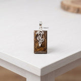 Handmade sterling silver Lord Ganesha pendant featuring Pietersite