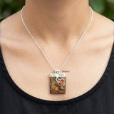 Honey Onyx and Pietersite pendant for women