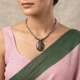 Adjustable Threaded Necklace with Pietersite Stone