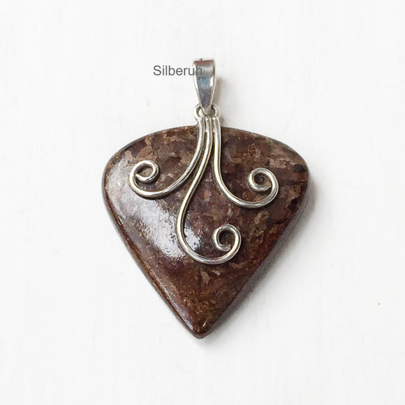 Pietersite Swirl Silver Pendant