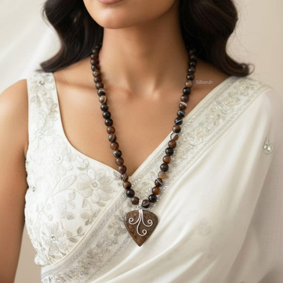 Pietersite & Sulemani Hakik Silver Necklace