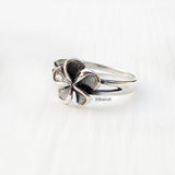 Plumeria Flower Silver Ring