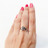 Plumeria Flower Silver Ring