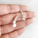Polka Silver Ear Climber Earring