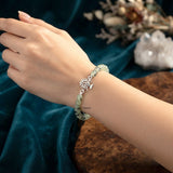 Natural Prehnite gemstone Tree of Life bracelet