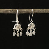 Rainbow Moonstone Chandelier Silver Earring