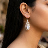 925 sterling silver rainbow moonstone earrings India