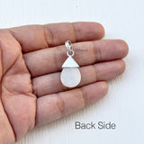 Rainbow Moonstone Filigree Drop Silver Pendant