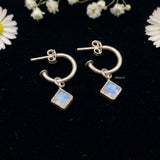 moonstone drop earrings sterling silver India