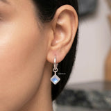 925 silver moonstone earrings natural stone