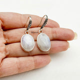 Rainbow Moonstone Oval Silver Earring