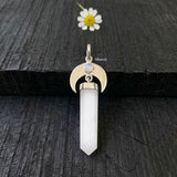 Rainbow Moonstone pencil silver chand pendant handcrafted in 925 sterling silver