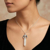 Celestial Rainbow Moonstone pendant in sterling silver jewellery