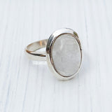 Rainbow Moonstone Silver Ring