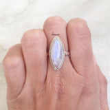 Rainbow Moonstone Silver Ring
